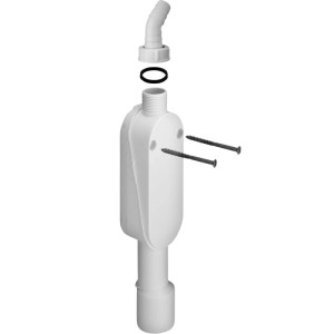 Viega Geruchverschluss 5636.1 für Wandmontage DN 40/50, Siphon aus Kunststoff mit Zubehör.