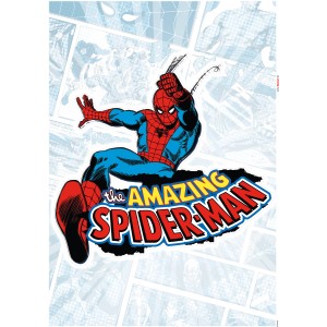 Spider-Man Wandtattoo im Comic-Stil, 50x70 cm. Deko-Sticker für Kinderzimmer.