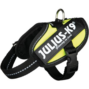 Julius K-9 IDC Hundegeschirr, Baby 2 XS-S, 33-45 cm, 18 mm, Neongelb.