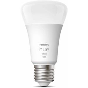 Philips Hue White E27 Leuchtmittel, 9,5W, 1055 Lumen, warmweißes Licht.