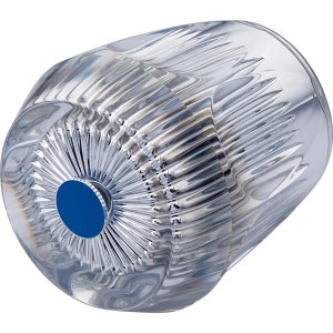 Transparenter Acryl Ersatzgriff mit blauem Oberteil für Armaturen, 21 mm (G 1/2).