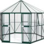 Vitavia Gewächshaus Galaxis 9000 in Smaragd mit ESG/HKP Verglasung und Doppelschiebetür.