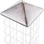 Gabiona Gabionen-Haube, silbergrau, eckig, 32,5x32,5cm, feuerverzinkt, für Gabionensäule.