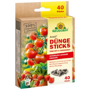 Neudorff Düngesticks Azet für Tomaten & Erdbeeren, 40 Stk. Gemüsedünger für reiche Ernte.