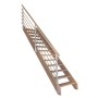Treppe Mykonos Eiche Gerade Design-Geländer-Holzstäbe FSC®