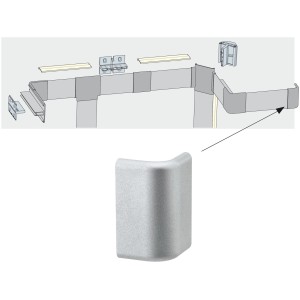 Paulmann Duo Profil Cap 2er-Pack Alu matt, Kunststoff für LED-Streifen Abschluss.