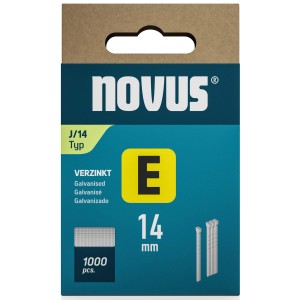 Novus Nägel E Typ J, 14mm, 1000 Stück, verzinkt für Tacker. Zubehör für Handtacker, Elektrotacker, Akkutacker und Drucklufttacker