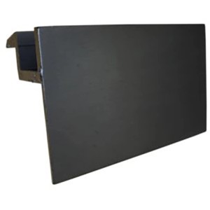 Schwarze Absaar Solar Endklemme zur Befestigung von Solar-Paneelen.