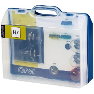 Lampenbox H7 12V 10-teilig mit Glühlampen und Sicherungen für die Autoelektrik.
