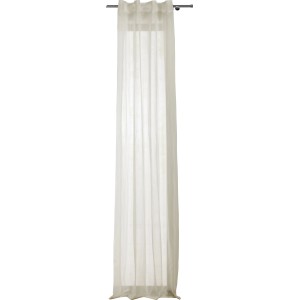 Blickdichter, ecrufarbener Schlaufenschal (300x135 cm) von mydeco für Fenstervorhänge.