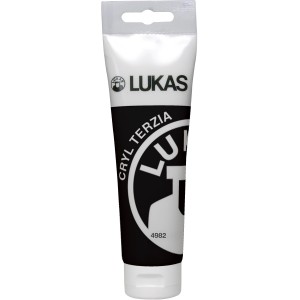 Lukas Cryl Terzia Acrylfarbe Studien-Qualität 125 ml Elfenbeinschwarz