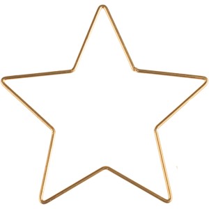 Goldfarbener Metallstern (15 cm) von Glorex, ideal zum Basteln und Dekorieren.