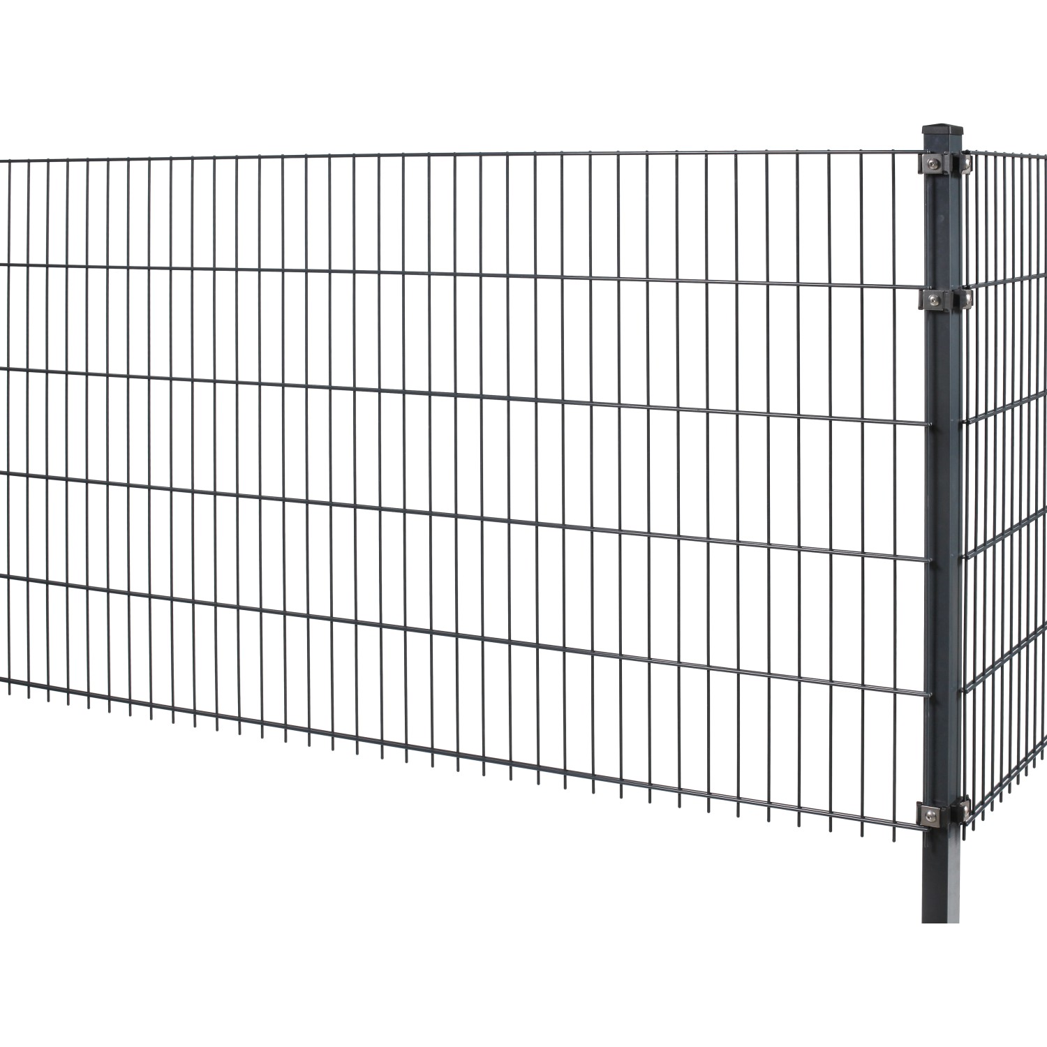 Doppelstabmattenzaun Metall 83 cm x 201 cm Anthrazit kaufen bei OBI