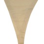 Cremefarbenes, wasserdurchlässiges Perel Viereck-Sonnensegel, 360x360 cm mit D-Ring.