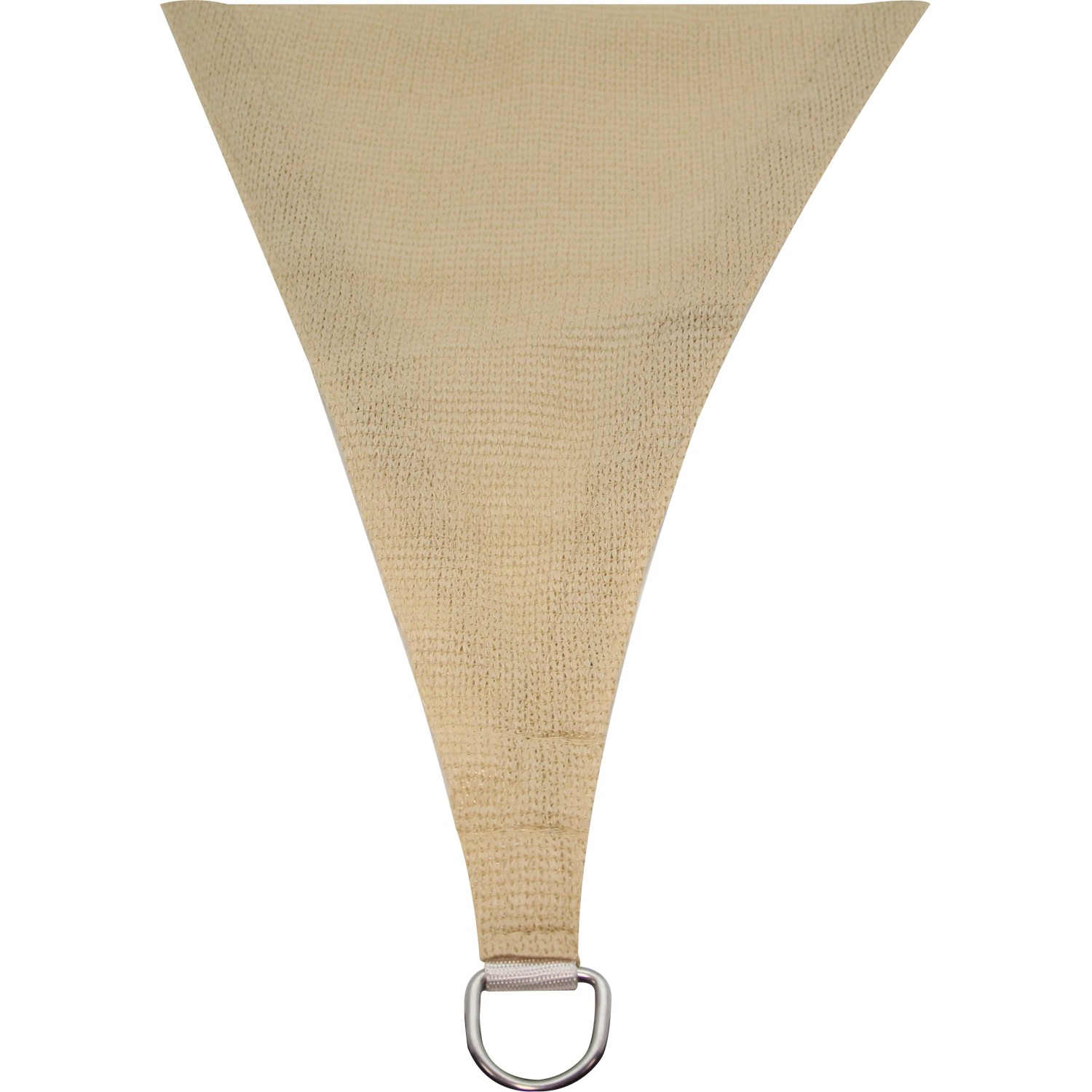 Cremefarbenes, wasserdurchlässiges Perel Viereck-Sonnensegel, 360x360 cm mit D-Ring.