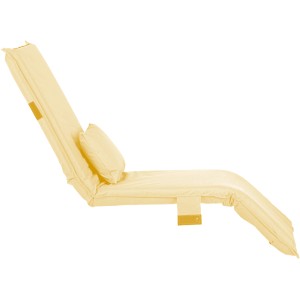 Beige Acamp Bodenliege Tony mit Kissen, 190x56x9 cm, ideal für entspanntes Sonnenbaden.