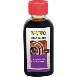 Flasche Bondex Möbel Politur Transparent Dunkel 150ml für Holzpflege.