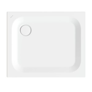 Rechteckige, weiße Bette Duschwanne Steel, 90x75 cm, aus glasiertem Titan-Stahl.