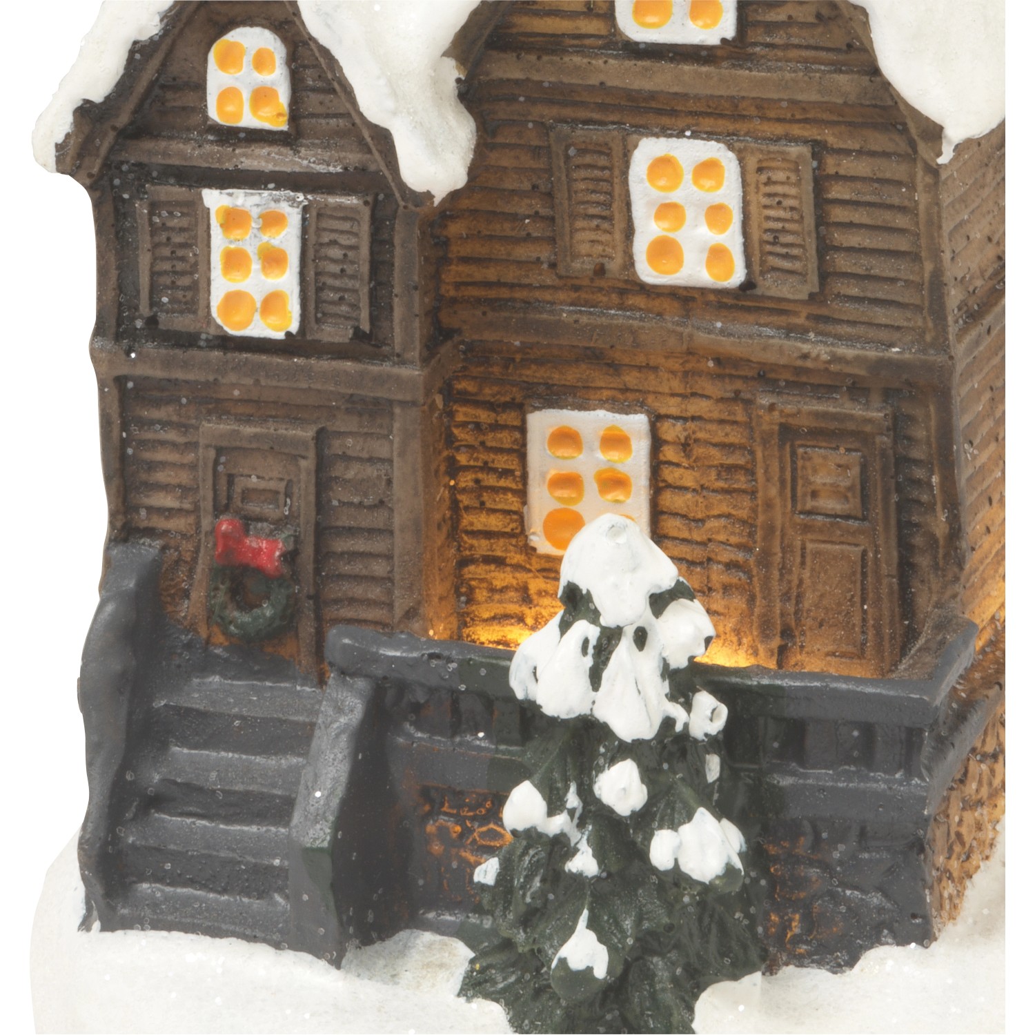 Beleuchtetes Deko-Weihnachtshaus, sortiert: Winterliche Tischdeko mit LED-Beleuchtung für gemütliche Weihnachten.