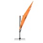 Oranger Doppler Ampelschirm MyZone, rechteckig, mit Kurbelmechanik und neigbarem Schirm. Ideal für Garten & Balkon.