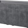 Anthrazitfarbener Deroma Pflanzkasten Millennium, 79x39x39 cm, in Steinoptik. Ideal für Innen- und Außenbereich.
