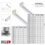 Weiße Deco-Raum Gardinenschiene Square 290cm, einläufig, mit Montagezubehör. Perfekt für stilvolle Vorhänge & Dekoartikel.