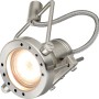 LED-Spot Dusino 4er, Nickel matt, warmweißes Licht für Wohnräume.