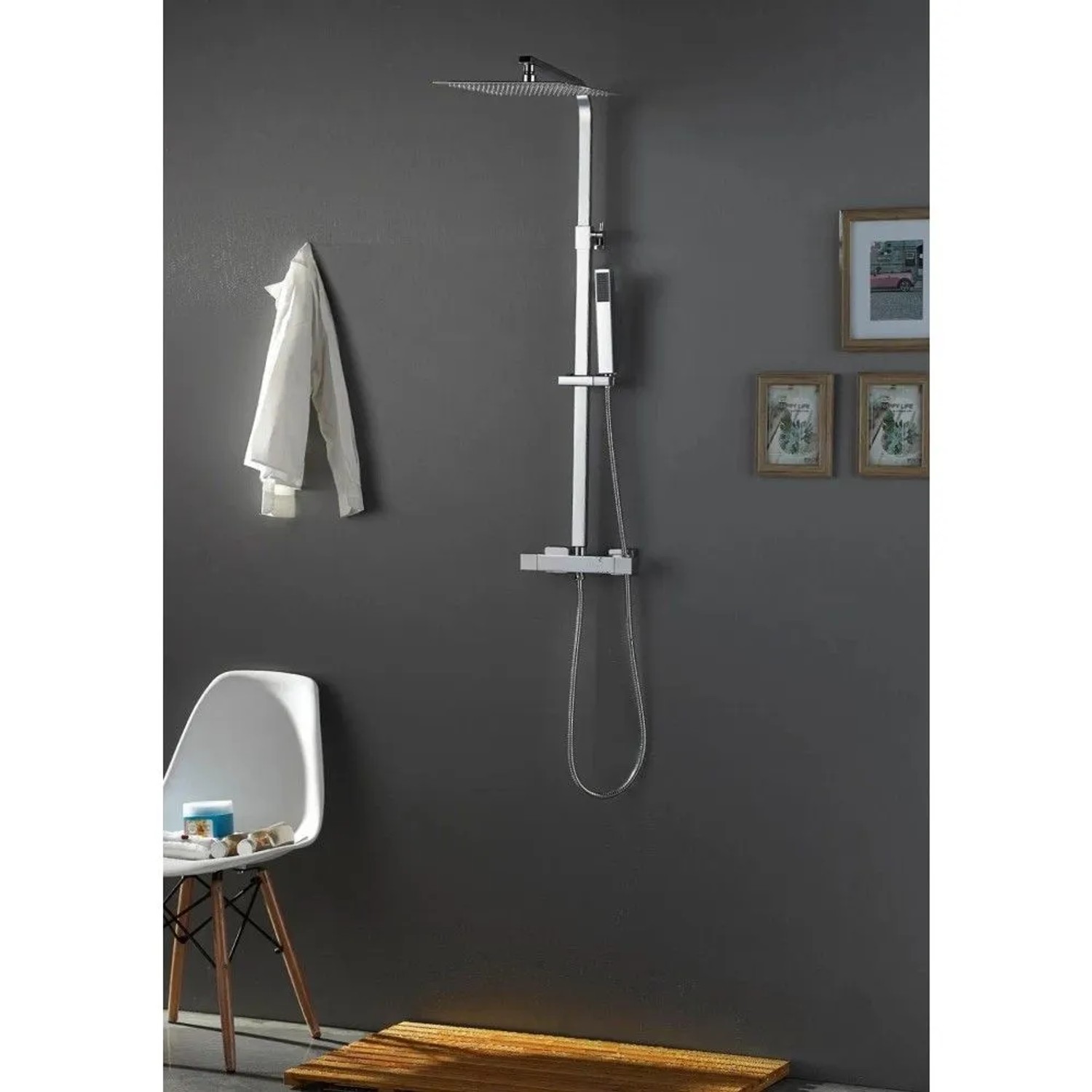 Glasdeals Duschstangen-Set THERMO-S30 mit Thermostat Chrom 8422_2