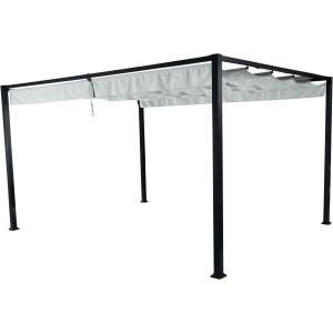 Siena Garden Pavillon Sky, anthrazit, 400x300 cm, mit verstellbarem Dach.