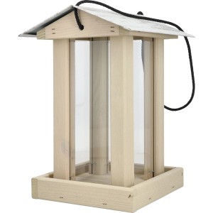 Vogelhaus Schiebedach aus Metall 28 cm x 19 cm x 19 cm Sand