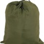 Verpackte, grüne Hängematte mit Moskitonetz in Tragetasche für Camping & Outdoor.
