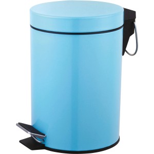 Blauer CMI Treteimer, 3 l, aus Edelstahl für Bad & WC.