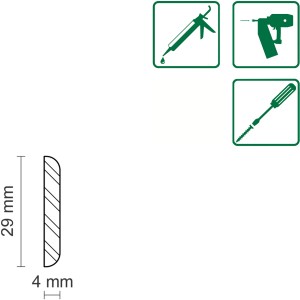 Abbildung einer rohen Buche Tapetenleiste (4x29x950 mm) von FN Neuhofer, geeignet zur Abdeckung von Tapetenstößen.