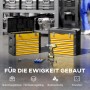 Gelb-schwarze Werkzeugkiste aus Stahl/Kunststoff mit Schubladen und offenem Fach. Ideal für Werkstatt und Garage.