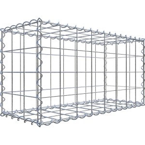 Leere Gabiona Gabione, 80x40x30 cm, Maschenweite 10x10 cm, zur individuellen Befüllung.