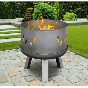 Buschbeck Aufsatz für Feuerschale Ø 55 cm mit Flammenmuster als Windschutz.
