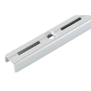 Regalschiene in Silber, 50 cm lang, belastbar bis 55 kg, Detailansicht.