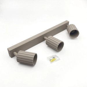 Lamkur Deckenleuchte Prisma, 3-flammig, beige, geriffelte Spots für Wohnraum und Flur.