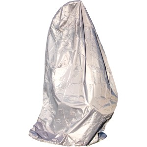 Silberne Acamp Schutzhülle für Hängesessel, wasserdicht und reißfest, Ø110x200cm.