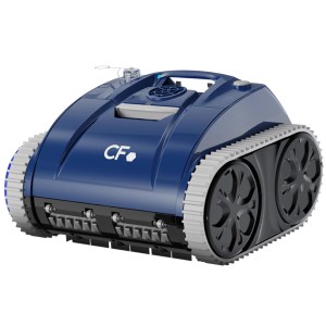 Blau-schwarzer CF Poolroboter CF200CL mit Akku für die automatische Poolreinigung.