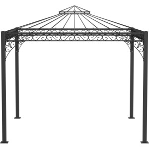 Eleo Pavillon Metall Genua Pulverbeschichtet Schwarz