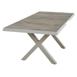 Siena Garden Gartentisch ausziehbar Keramik Seidengrau 90 cm x 160 cm