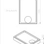 Technische Zeichnung Ottofond Wannenträger Plateau 120x90 cm für Duschwanne, Maße und Ansichten.