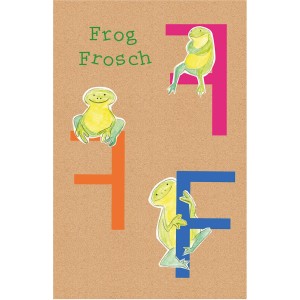 Komar Wandbild ABC Animal Frosch mit bunten Buchstaben für Kinderzimmer.