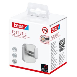 Tesa Handtuchhaken Esteetic Edelstahloptik