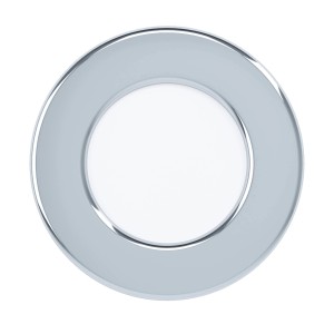 Eglo Fueva 5 LED-Einbauspot, Ø 8,6 cm, 4000K, Chrom. Runde LED-Einbauleuchte für Innenräume.