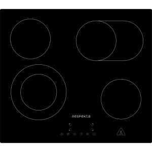 Respekta Glaskeramikkochfeld des autarken Herdsets Diman + Abra mit 4 Kochzonen und Touch Control.