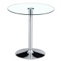 okwish Balkentisch mit Minimalistisch Glas Design 89x89x92cm Transparent