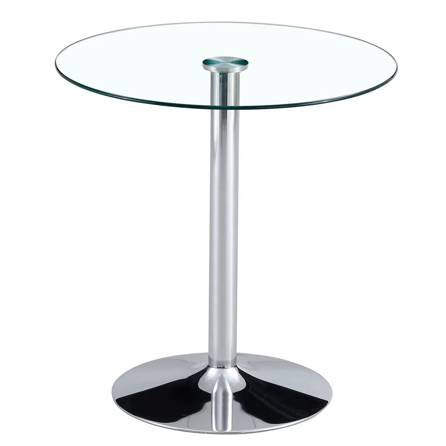 okwish Balkentisch mit Minimalistisch Glas Design 89x89x92cm Transparent