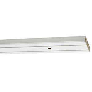 Gardinia Vorhangschiene GE2, 2-läufig, weiß, 150 cm, für Gardinen und Vorhänge.